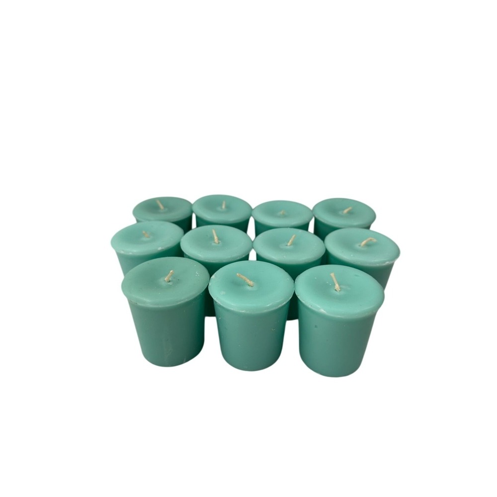 12 Embers Scented Votive Candles Seafoam Green Home Coastal Decor Spa Gift Party